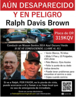 Ralph Brown desaparecido Póster